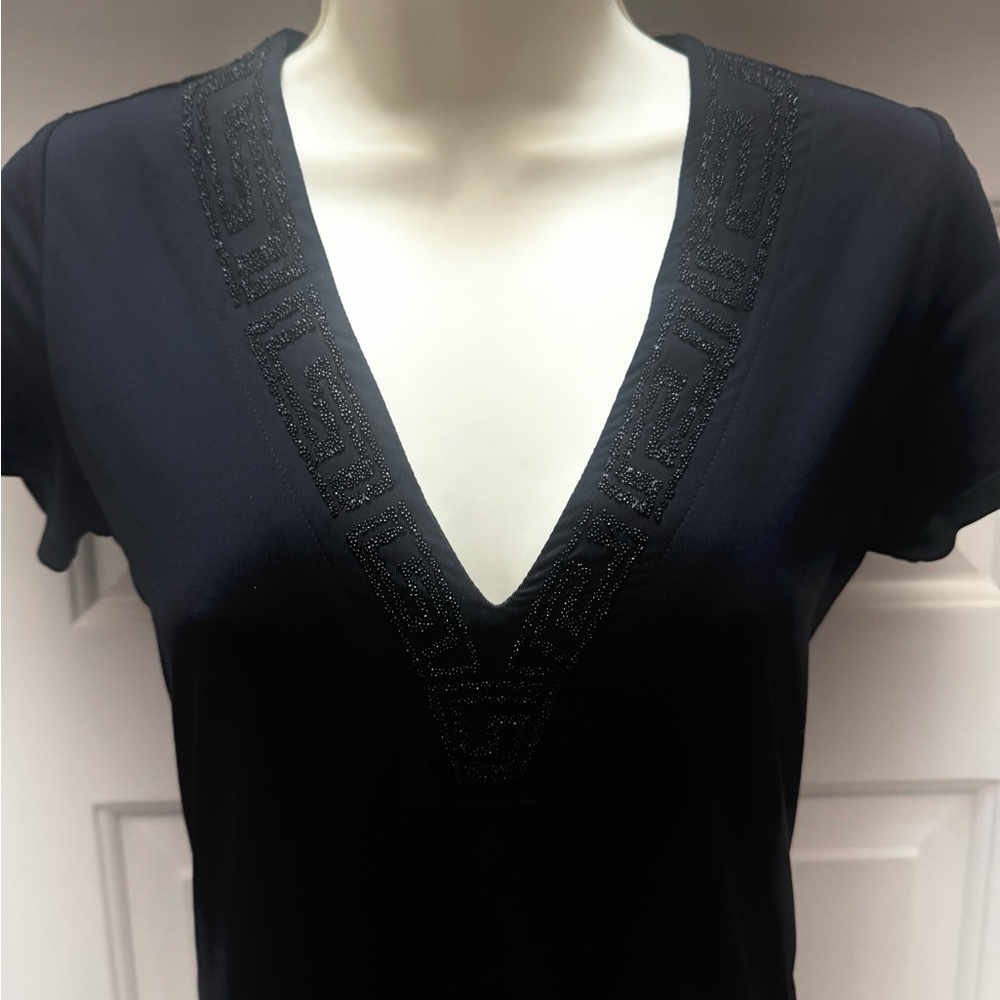 versace classic v2 Black La Greca Dress